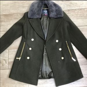 Vince Camuto Olive Military style Coat